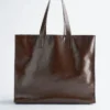 Bolso tote de piel