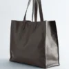 Bolso tote de piel