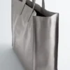 Bolso tote de piel