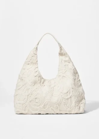 Bolso tote pequeño de denim con apliques