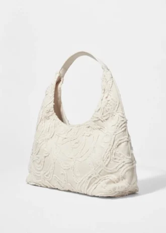 Bolso tote pequeño de denim con apliques
