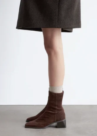 Botas de calcetines de ante