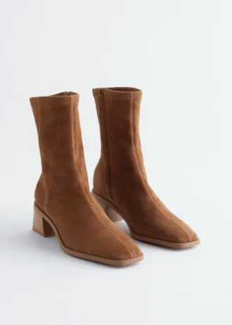 Botas de calcetines de ante