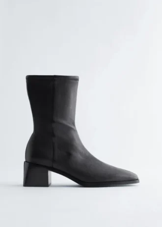 Botas de calcetines de cuero