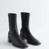 Botas de calcetines de cuero