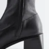 Botas de calcetines de cuero