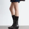 Botas vaqueras de piel elegante