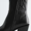 Botas vaqueras de piel elegante