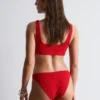 Top de bikini texturizado