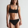 Braguitas de bikini de cintura alta con textura