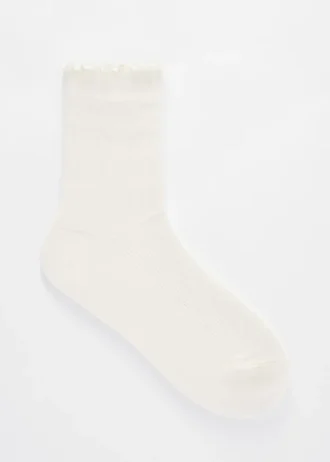 Calcetines acanalados con volantes