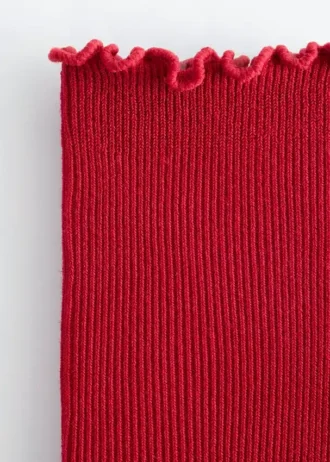 Calcetines acanalados con volantes