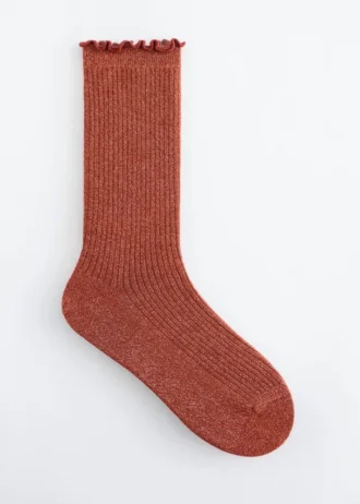 Calcetines con volantes y purpurina
