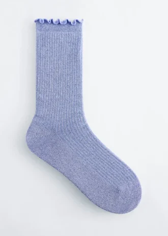 Calcetines con volantes y purpurina