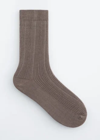 Calcetines de punto elástico con mezcla de seda
