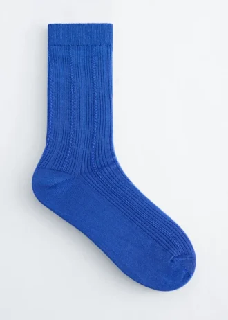 Calcetines de punto elástico con mezcla de seda