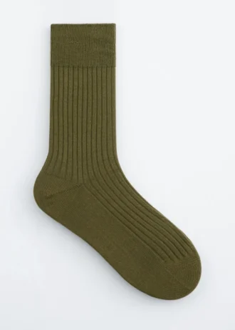 Calcetines de seda acanalados