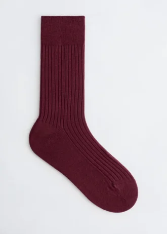 Calcetines de seda acanalados