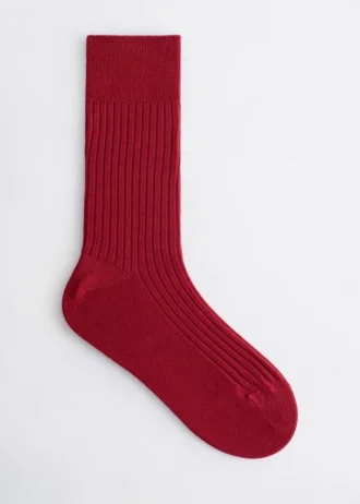 Calcetines de seda acanalados