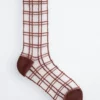 Calcetines transparentes a cuadros