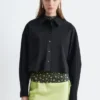Camisa corta oversize de algodón