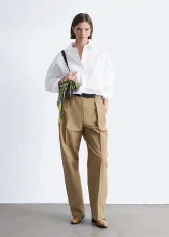 Camisa corta oversize de algodón