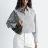 Camisa corta oversize de algodón
