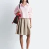 Camisa corta oversize de algodón