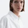 Camisa corta oversize de algodón