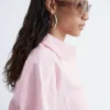 Camisa corta oversize de algodón
