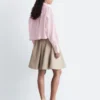 Camisa corta oversize de algodón
