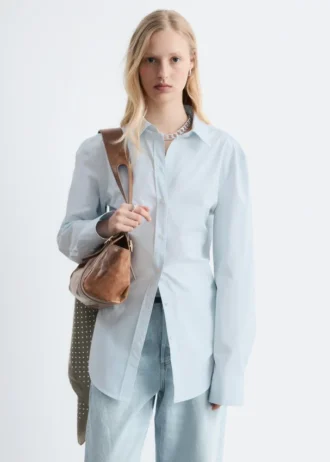 camisa de algodn entallada 1 3 330x462 - Camisa de algod&oacute;n entallada