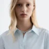 Camisa de algodón entallada