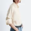 Camisa de seda de corte holgado