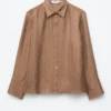 Camisa de seda de corte holgado