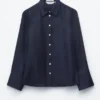 Camisa de seda de corte holgado