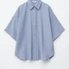 Camisa oversize de manga tres cuartos