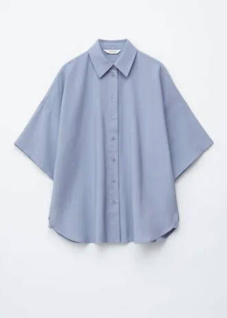 Camisa oversize de manga tres cuartos
