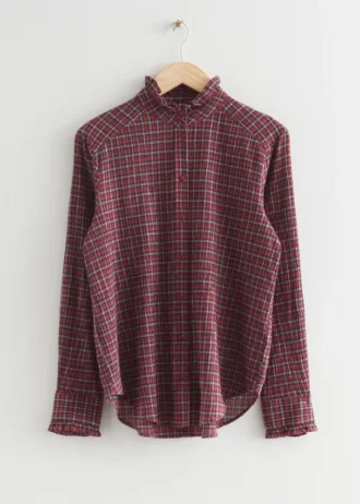 Camisas a cuadros con volantes anchos
