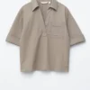 Camisas de manga corta de corte recto