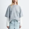 Camiseta de algodón a rayas oversize
