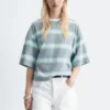 Camiseta de algodón a rayas oversize