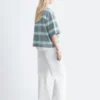 Camiseta de algodón a rayas oversize