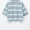 Camiseta de algodón a rayas oversize