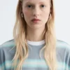 Camiseta de algodón a rayas oversize