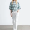 Camiseta de algodón a rayas oversize