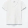 Camiseta de algodón con cuello en V