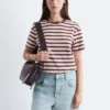 Camiseta de algodón con cuello redondo