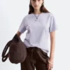 Camiseta de algodón con cuello redondo