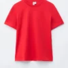 Camiseta de algodón con cuello redondo